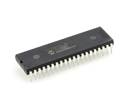 64-1691-63　Microchip 3.5 digit BCD Output ADC Differential, Single Ended Input, 40-Pin PDIP　TC7107CPL