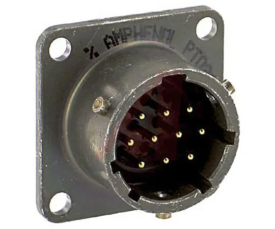 64-1689-21　Amphenol PT Series, 10 Way Panel Mount MIL Spec Circular Connector Receptacle, Pin Contacts,Shell Size 12, Bayonet,　PT02A-12-10P