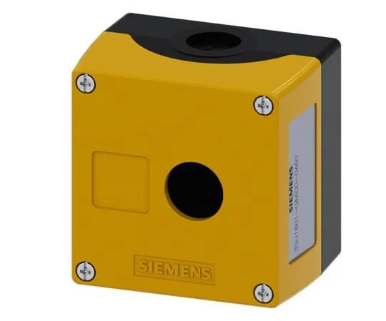 64-1703-75　Siemens SIRIUS ACT Push Button Enclosure, 1 Hole Yellow, 22mm Diameter Plastic　3SU1801-0AA00-0AB2