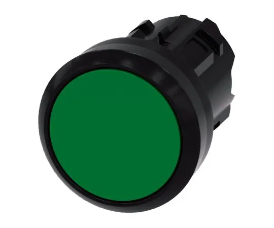 64-1702-36　Siemens SIRIUS ACT Series, Green Push Button Head, Momentary, 22mm Cutout　3SU1000-0AB40-0AA0