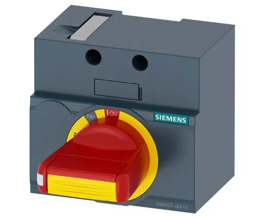64-1705-80　Siemens Front Mounted Rotary Operator Emergency-Stop, For Use With 3VA1 100/160　3VA9157-0EK15
