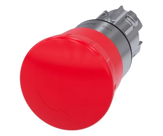 64-1703-06　Siemens SIRIUS ACT, Red, Twist to Reset 40mm Mushroom Head Emergency Button　3SU1050-1HB20-0AA0