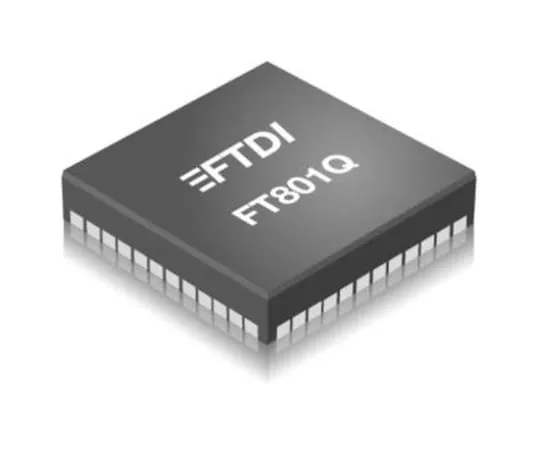 64-1662-88　FT801Q-R, LCD Controller LCD Support I2C Bus, SPI Buss 3.3 V, 48-Pin VQFN　FT801Q-R