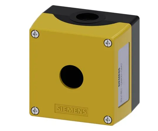 64-1703-99　Siemens SIRIUS ACT Push Button Enclosure, 1 Hole Yellow, 22mm Diameter Plastic　3SU1801-0AA00-0AA2