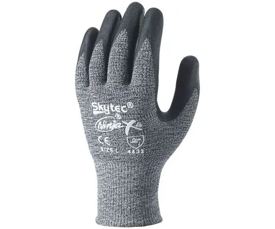 64-1727-27　Skytec Glass Fibre, Nylon Nitrile-Coated Cut Resistant Gloves, size 8, Black　SKY032