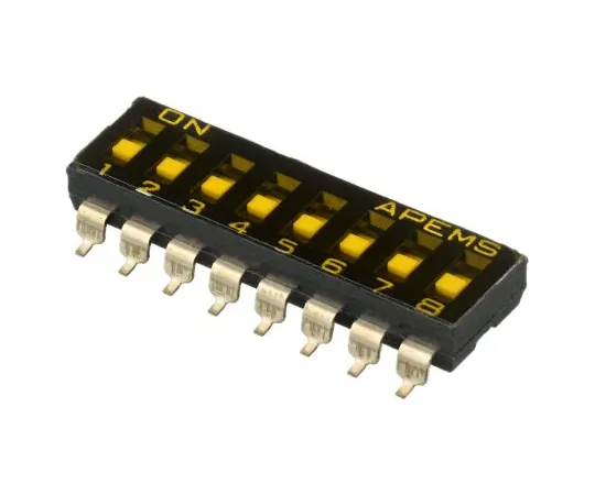 64-1718-88　8 Way Surface Mount DIP Switch SPST, Recessed Actuator Slide Actuator　IKD0804000