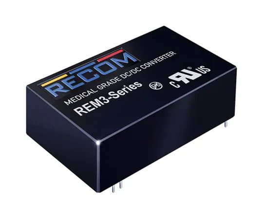 64-1735-58　Recom REM3 3W Isolated DC-DC Converter Through Hole, Voltage in 18 → 36 V dc, Voltage out 12V dc　REM3-2412S/A