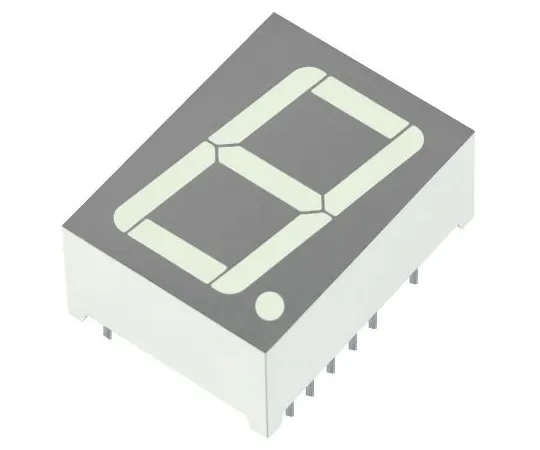 64-1717-28　SA08-21CGKWA Kingbright 7-Segment LED Display, CA Green 25 mcd RH DP 20.3mm　SA08-21CGKWA