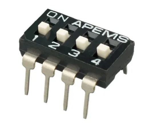 64-1718-54　4 Way Through Hole DIP Switch SPST, Raised Actuator Slide Actuator　IKD0400101
