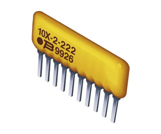 64-1659-16　Bourns 4600X Series 15kΩ ±2% Isolated Through Hole Resistor Array, 4 Resistors, 1W total SIP package Pin　4608X-102-153LF