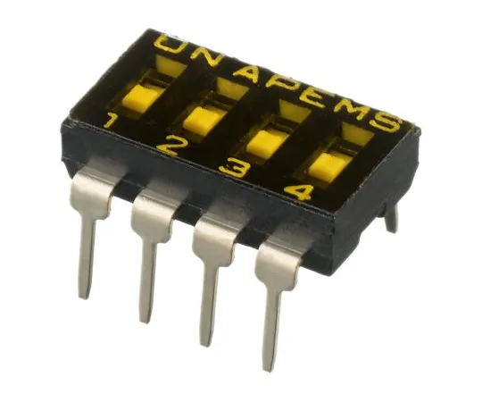 64-1718-95　4 Way Through Hole DIP Switch SPST, Recessed Actuator Slide Actuator　IKD0400000