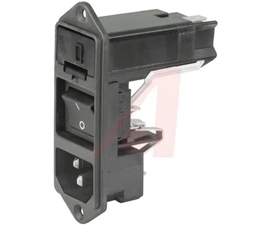 64-1678-37　Schurter C14 Screw Mount IEC Connector Male, 10A, 125 V ac, 250 V ac, Fuse Size 5 x 20 mm, 6.3 x 32 mm　KD14.1101.151