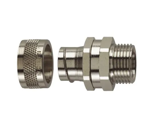 64-1693-50　Flexicon Straight Cable Conduit Fitting, Brass Nickel Plated 32mm nominal size IP54 M32　FSU32-M32-S