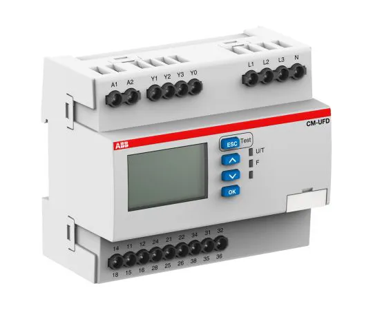 64-1713-42　ABB CM-UFD Frequency, Voltage Monitoring Relay With SPDT Contacts, 24 → 240 V ac/dc, 1, 3 Phase　1SVR560730R3401  CM-UFD.M31