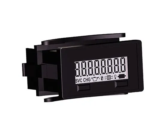 64-1750-04　Trumeter Hour Counter, 7 (Annunciators Icon), 8 (Figure) digits, LCD, Terminal Block Connection, Voltage, -0.5 →　6320-0500-0000