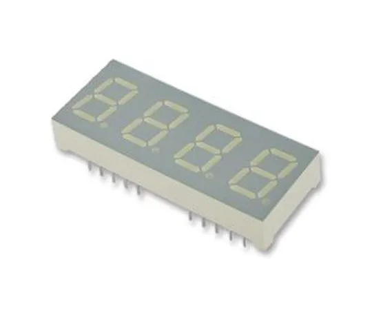 64-1690-66　CA04-41SURKWA Kingbright 4 Digit 7-Segment LED Display, CA Red 87 mcd RH DP 10.2mm　CA04-41SURKWA