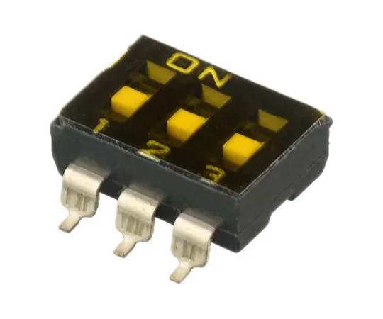 64-1718-78　3 Way Surface Mount DIP Switch SPST, Recessed Actuator Slide Actuator　IKD0303000