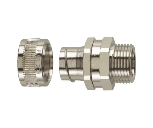 64-1691-46　Flexicon Straight, Swivel Cable Conduit Fitting, Brass Nickel Plated 16mm nominal size IP40 M16　FU16-M16-S