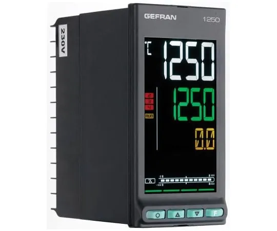 64-1645-34　Gefran 1250 PID Temperature Controller, 48 x 96mm, 3 Output Relay, 20 → 27 V ac/dc Supply Voltage　1250-R-RR0-00000-0-G