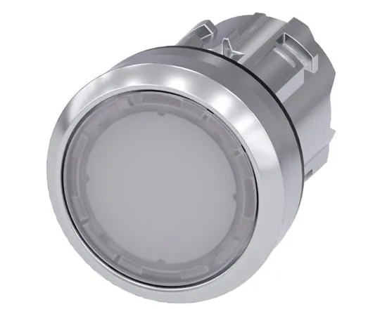 64-1703-18　Siemens SIRIUS ACT Series, White Push Button Head, Momentary, 22mm Cutout　3SU1051-0AB60-0AA0