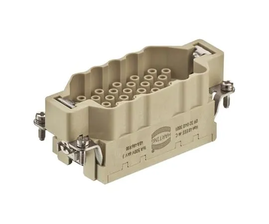 64-1704-75　Han EEE HMC Series size 16 B Connector Insert, Male, 40 Way, 16A, 500 V　09322403001