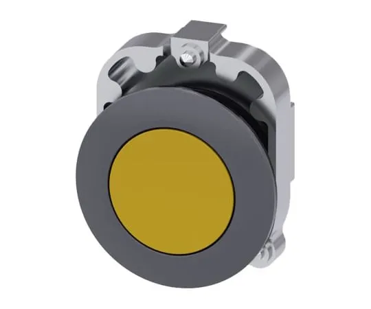 64-1703-29　Siemens SIRIUS ACT Series, Yellow Push Button Head, Latching, 30mm Cutout　3SU1060-0JA30-0AA0