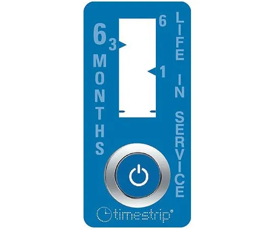 64-1661-43　Timestrip Non-Reversible Time Indicator Label, 19 x 40 mm, 6 Months　TS019