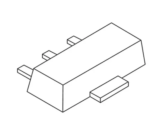64-1659-61　Nexperia BCX55,115 NPN Transistor, 1 A, 60 V, 3-Pin SOT-89　BCX55,115