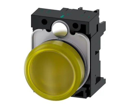 64-1703-38　Siemens SIRIUS ACT Yellow LED Pilot Light Complete, 22mm Cutout, IP20, 24 V ac/dc　3SU1102-6AA30-1AA0