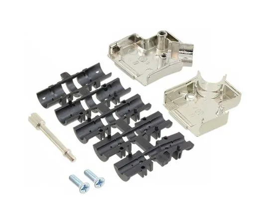 64-1662-03　Harting Metal Side Entry Backshell, 9 Way　09670090336