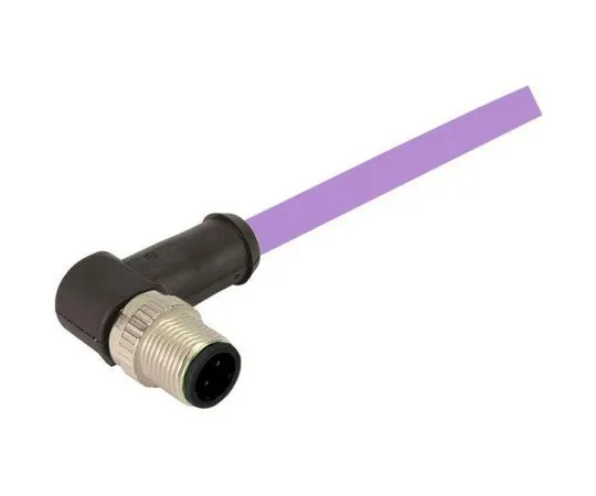 64-1724-43　Harting, 2134 Series, Right Angle M12 to Right Angle M12 Cable assembly, 2 Core 1m Cable　21349091487010