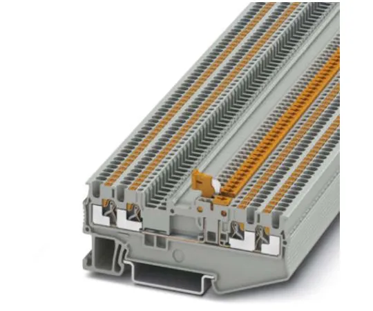 64-1666-44　Phoenix Contact PT 1.5/S-QUATTRO-MT Disconnect Terminal Block, 4 Way/Pole, Push In Terminals, 26 → 14 AWG NS　3210321