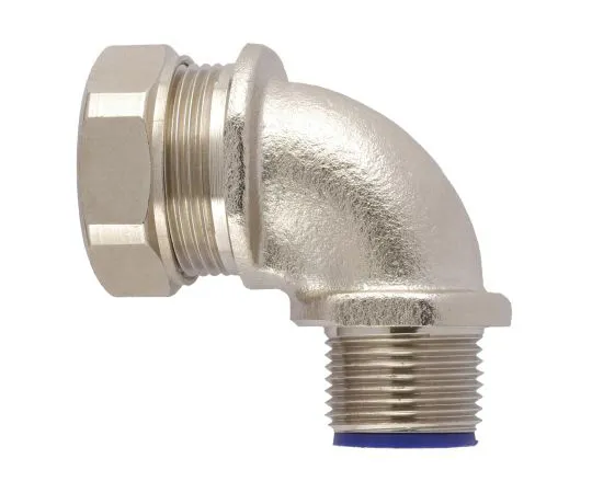 64-1693-65　Flexicon 90° Elbow Cable Conduit Fitting, Brass Nickel Plated 25mm nominal size IP66, IP67, IP68, IP69 M25　LTP25-M25-C90