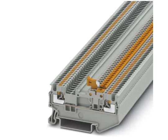 64-1666-37　Phoenix Contact CLIPLINE PT Disconnect Terminal Block, 2 Way/Pole, Push In Terminals, 26 → 14 AWG NS 35/15, NS　3210301
