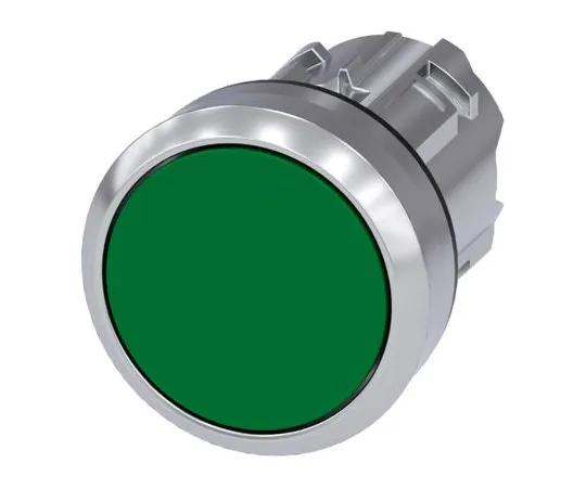 64-1702-94　Siemens SIRIUS ACT Series, Green Push Button Head, Momentary, 22mm Cutout　3SU1050-0AB40-0AA0