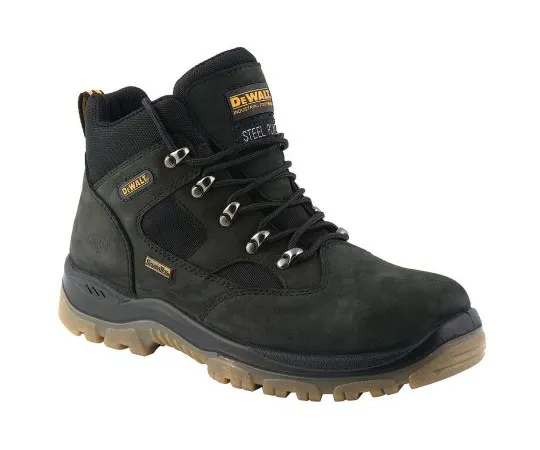 64-1652-16　DeWALT Challenger Black Steel Toe Men Safety Boots, UK 6, US 7　BLACK CHALLENGER 4 6