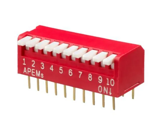 64-1718-92　10 Way Through Hole Piano Dip Switch SPST, Piano Actuator　DPL10V