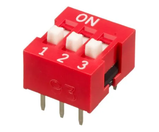 64-1718-43　3 Way Through Hole DIP Switch SPST, Raised Actuator　NDS-03-V