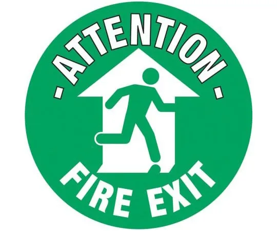 64-1699-59　RS PRO FIRE EXIT Floor Sign (English), Green Self-Adhesive PVC　873-5937