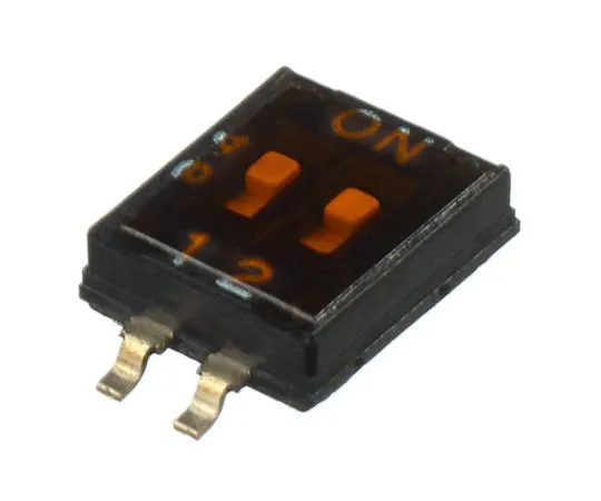 64-1718-59　2 Way Surface Mount DIP Switch SPST, Recessed Actuator Slide Actuator　IKH0203000