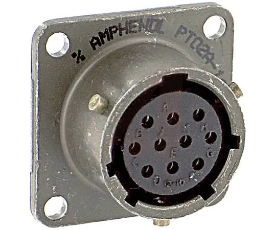 64-1689-20　Amphenol PT Series, 10 Way Panel Mount MIL Spec Circular Connector Receptacle, Socket Contacts,Shell Size 12, Bayonet,　PT02A-12-10S