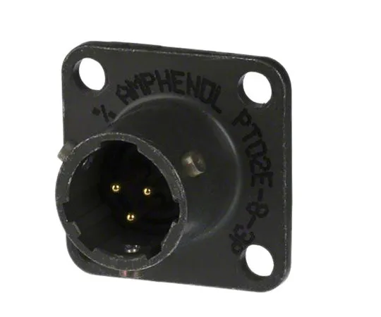 64-1689-33　Amphenol PT Series, 3 Way Panel Mount MIL Spec Circular Connector Receptacle, Pin Contacts,Shell Size 8, Bayonet,　PT02A-8-3P