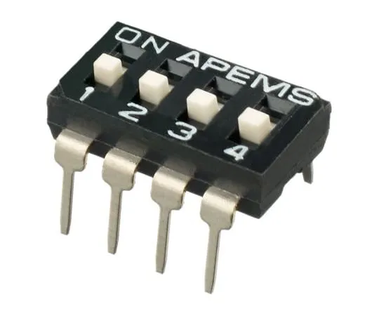 64-1718-53　4 Way Through Hole DIP Switch SPST, Raised Actuator Slide Actuator　IKD0400101