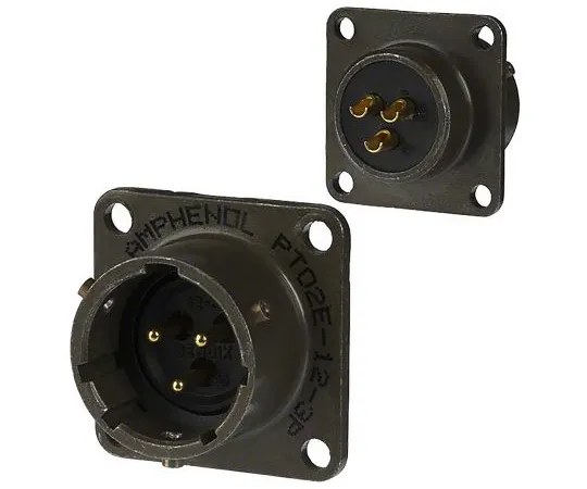 64-1689-67　Amphenol PT Series, 2 Way Cable Mount MIL Spec Circular Connector Plug, Socket Contacts,Shell Size 8, Bayonet,　PT06A-8-2S