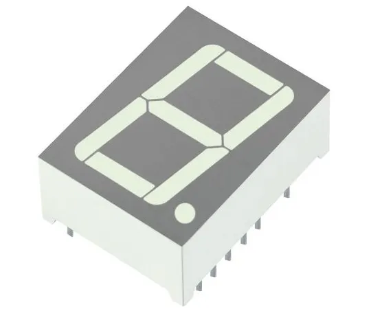 64-1717-80　SA08-21SURKWA Kingbright 7-Segment LED Display, CA Red 61 mcd RH DP 20.3mm　SA08-21SURKWA