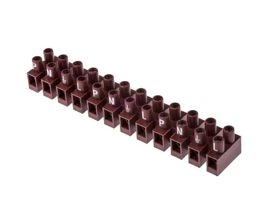 64-1672-26　RS PRO Non-F***d Terminal Block, 12 Way/Pole, Screw Terminals, 4 mm² Panel Mount, Polyamide, 400 V　868-0815
