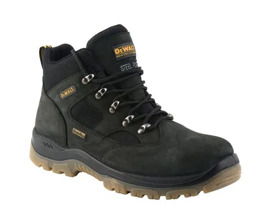 64-1652-19　DeWALT Challenger Black Steel Toe Men Safety Boots, UK 10, US 11　BLACK CHALLENGER 4 10