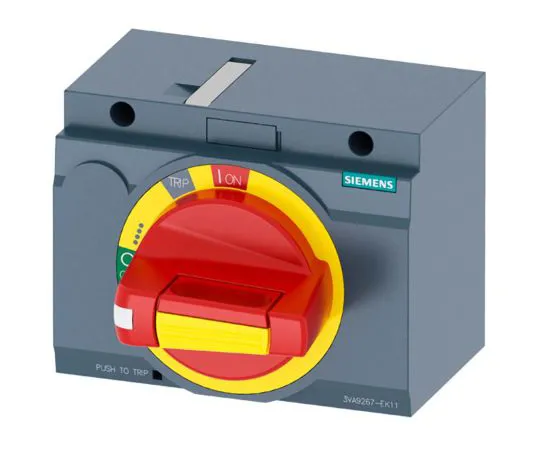 64-1705-88　Siemens Front Mounted Rotary Operator Emergency-Stop, For Use With 3VA2 100/160/250　3VA9267-0EK15