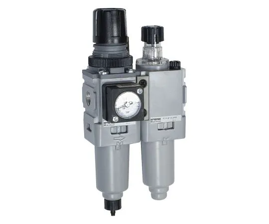 64-1701-22　Parker G 1/4 FRL Assembly, Manual Drain, 5μ Filtration Size　P31CA12MEMNTLNW-R2