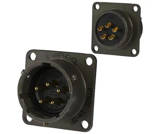 64-1689-69　Amphenol PT Series, 4 Way Cable Mount MIL Spec Circular Connector Plug, Pin Contacts,Shell Size 8, Bayonet,　PT06A-8-4P
